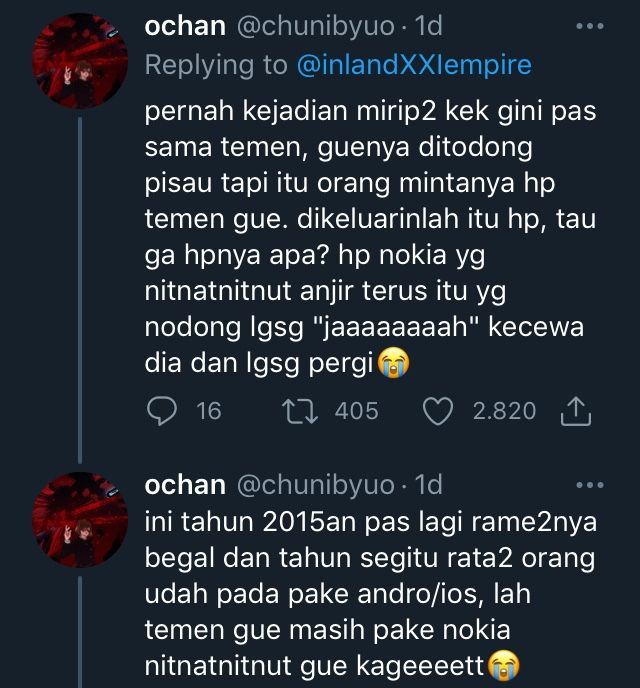 Cerita kocak warganet perihal saat tidak jadi ditodong ini bakal bikin kamu ngakak terus